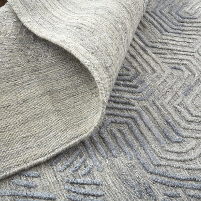 Elias Modern Abstract - Gray/Blue - Clearance-5