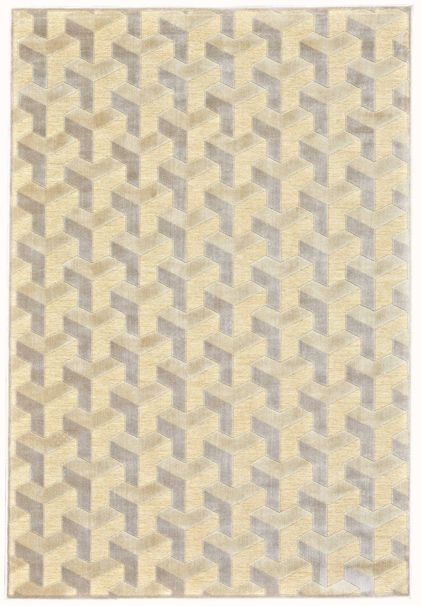 Saphir Zam Modern Geometric - Tan/Gray - Clearance-0
