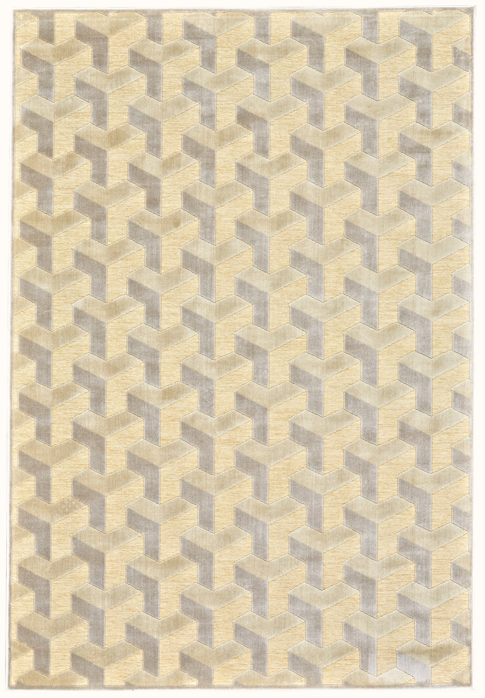 Saphir Zam Modern Geometric - Tan/Gray - Clearance-0