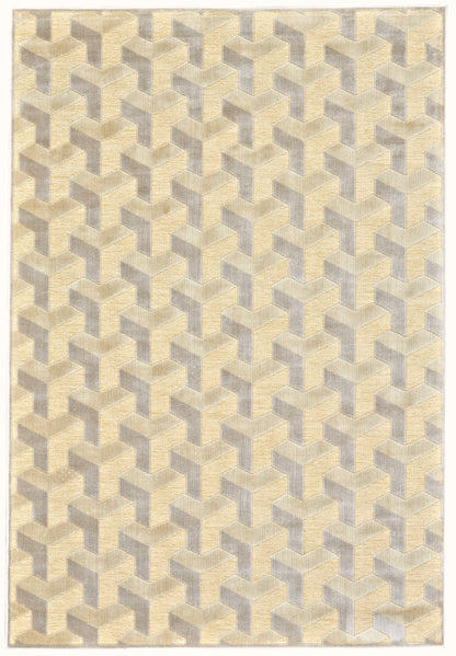 Saphir Zam Modern Geometric - Tan/Gray - Clearance-0