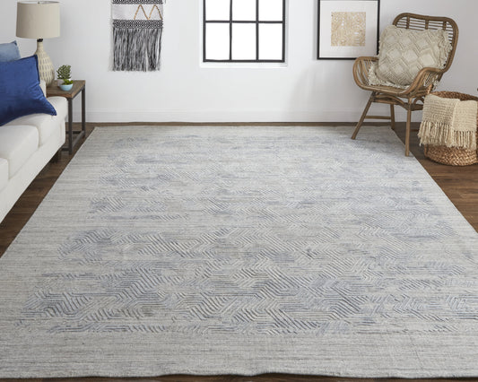 Elias Modern Abstract - Gray/Blue - Clearance-1