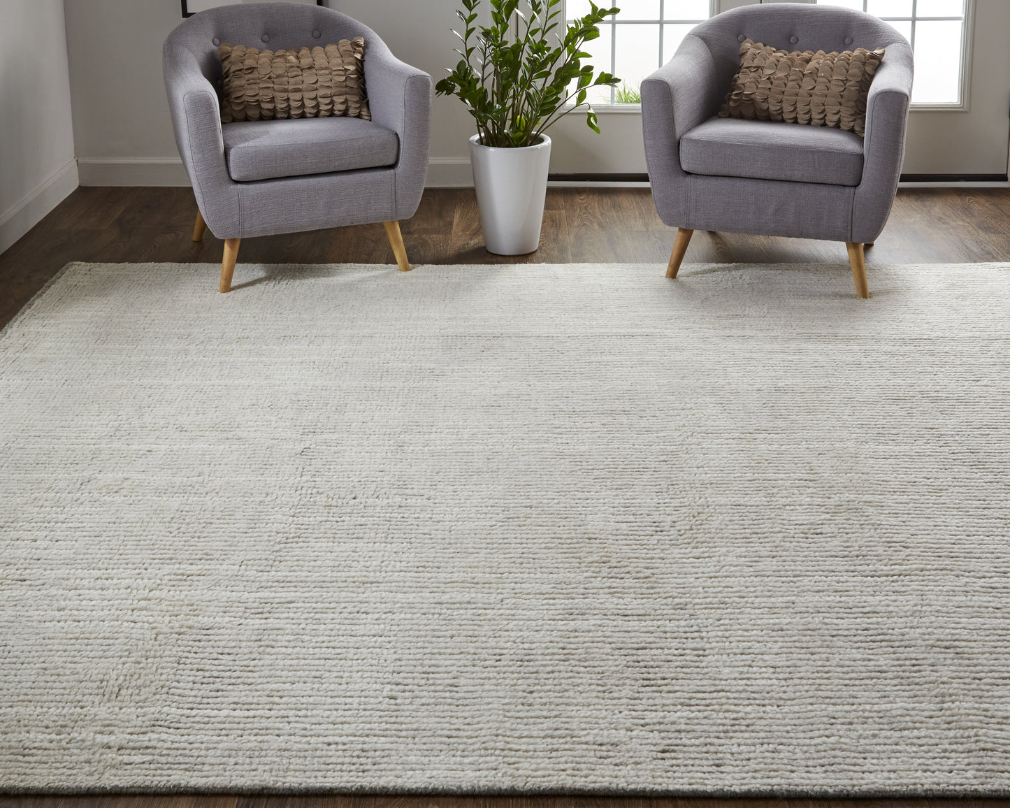 Alford Modern Solid - Ivory/Tan Area Rug-3