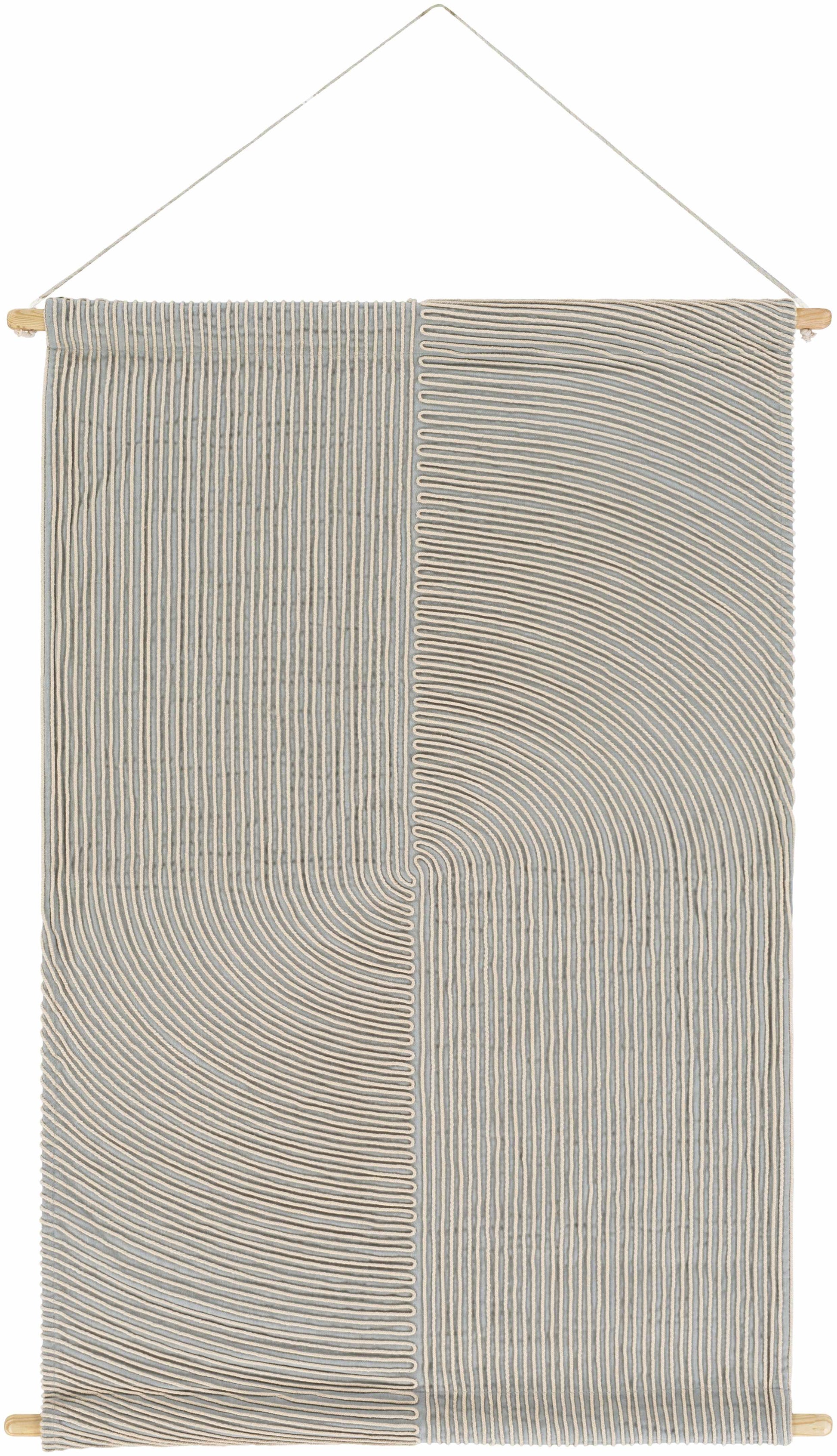 Lyndell Gray and Beige Geometric Wall Hanging-0
