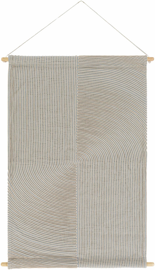 Lyndell Gray and Beige Geometric Wall Hanging-0