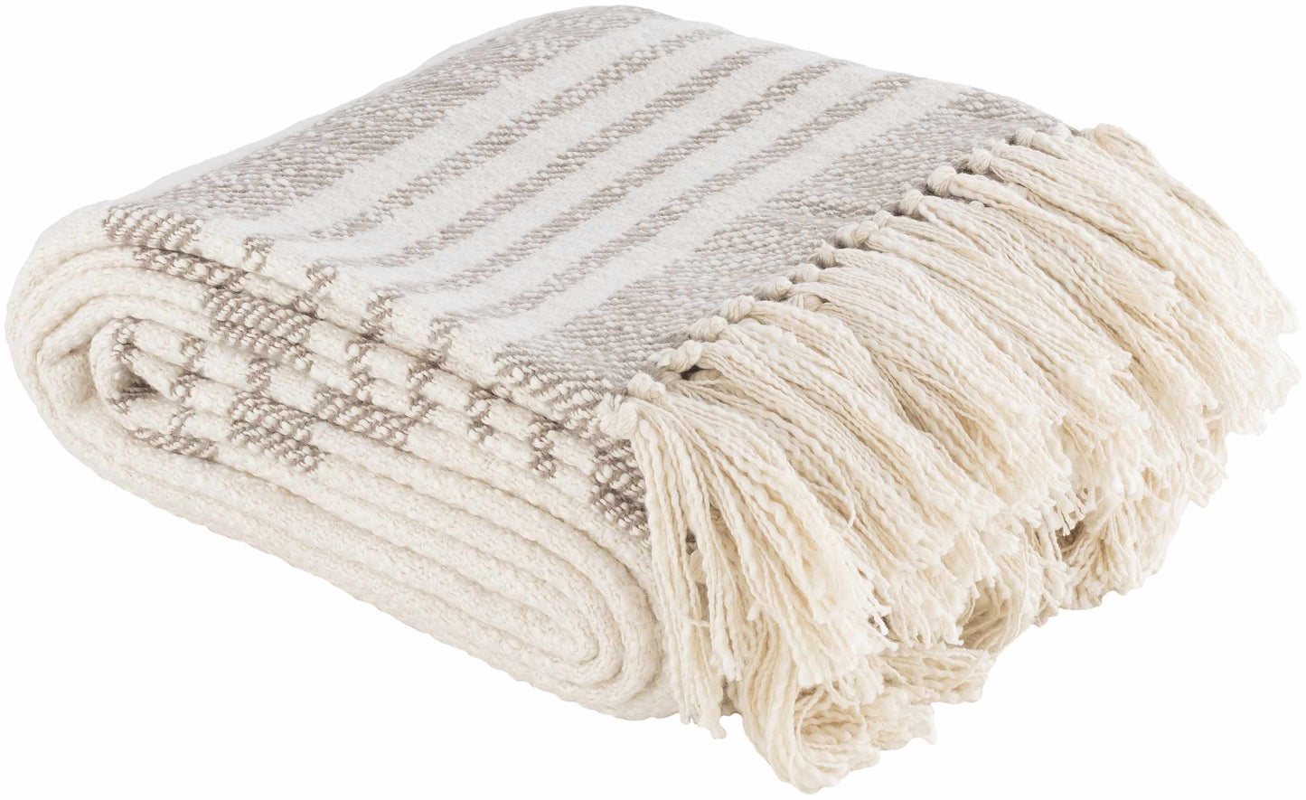 Medomak Cotton Throw Blanket with tassels-4