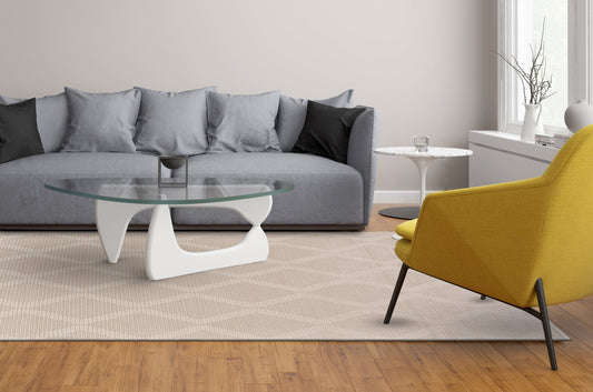 Prasad Modern Geometric - Ivory/Tan Area Rug-1