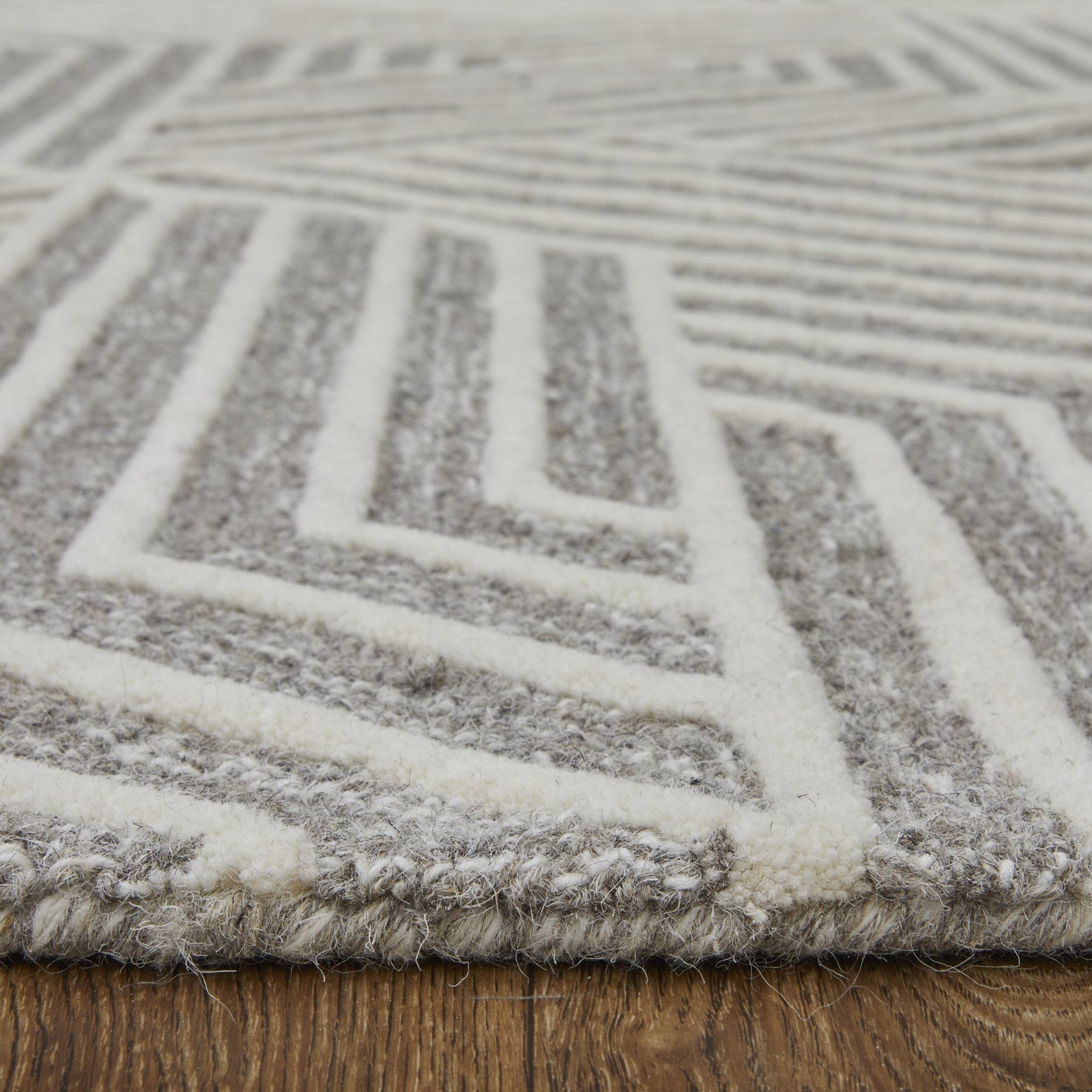Lytton Modern Geometric - Gray/Ivory Area Rug-5