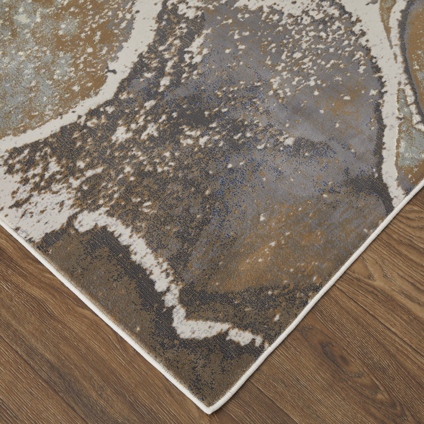 Clio Modern Abstract - Gray/Brown Area Rug-4