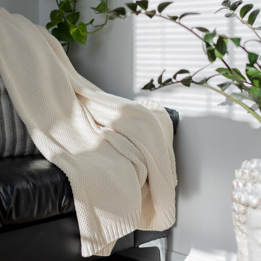 Regenerative Organic Knitted Blanket-4