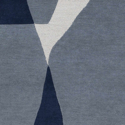 Robbins Modern Blue Wool Rug-2