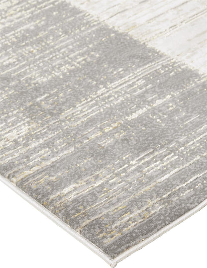 Aura Modern Abstract - Gray/Ivory Area Rug-2