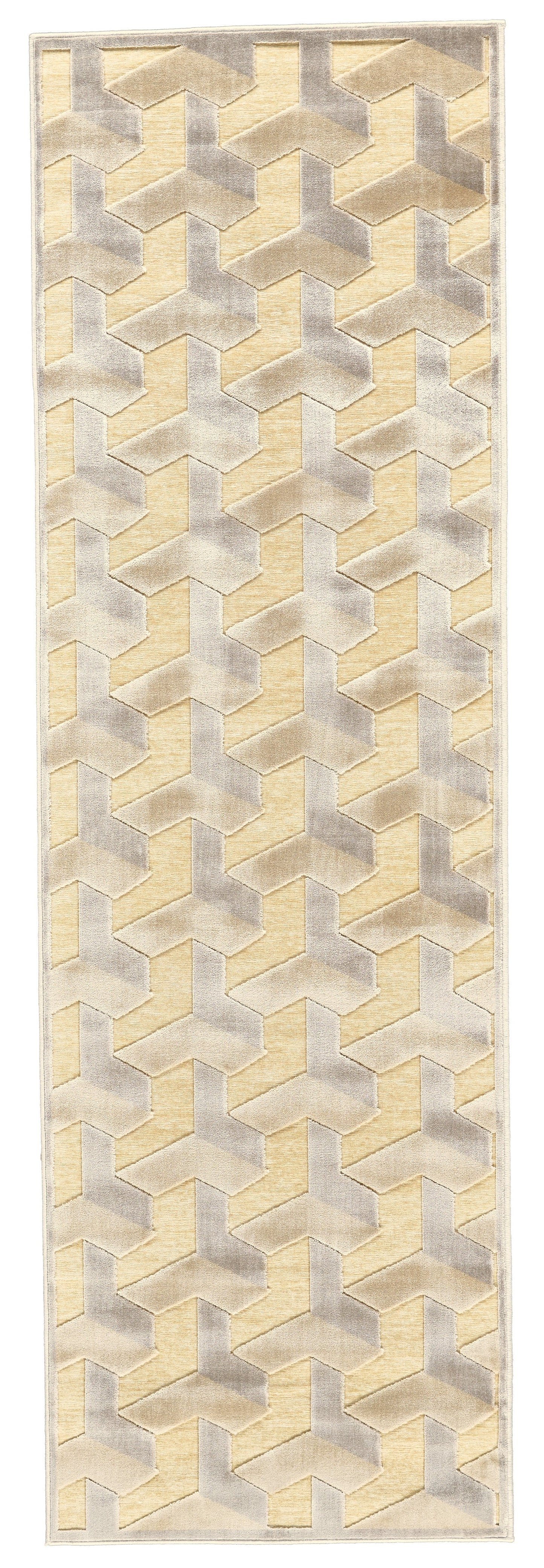 Saphir Zam Modern Geometric - Tan/Gray - Clearance-2