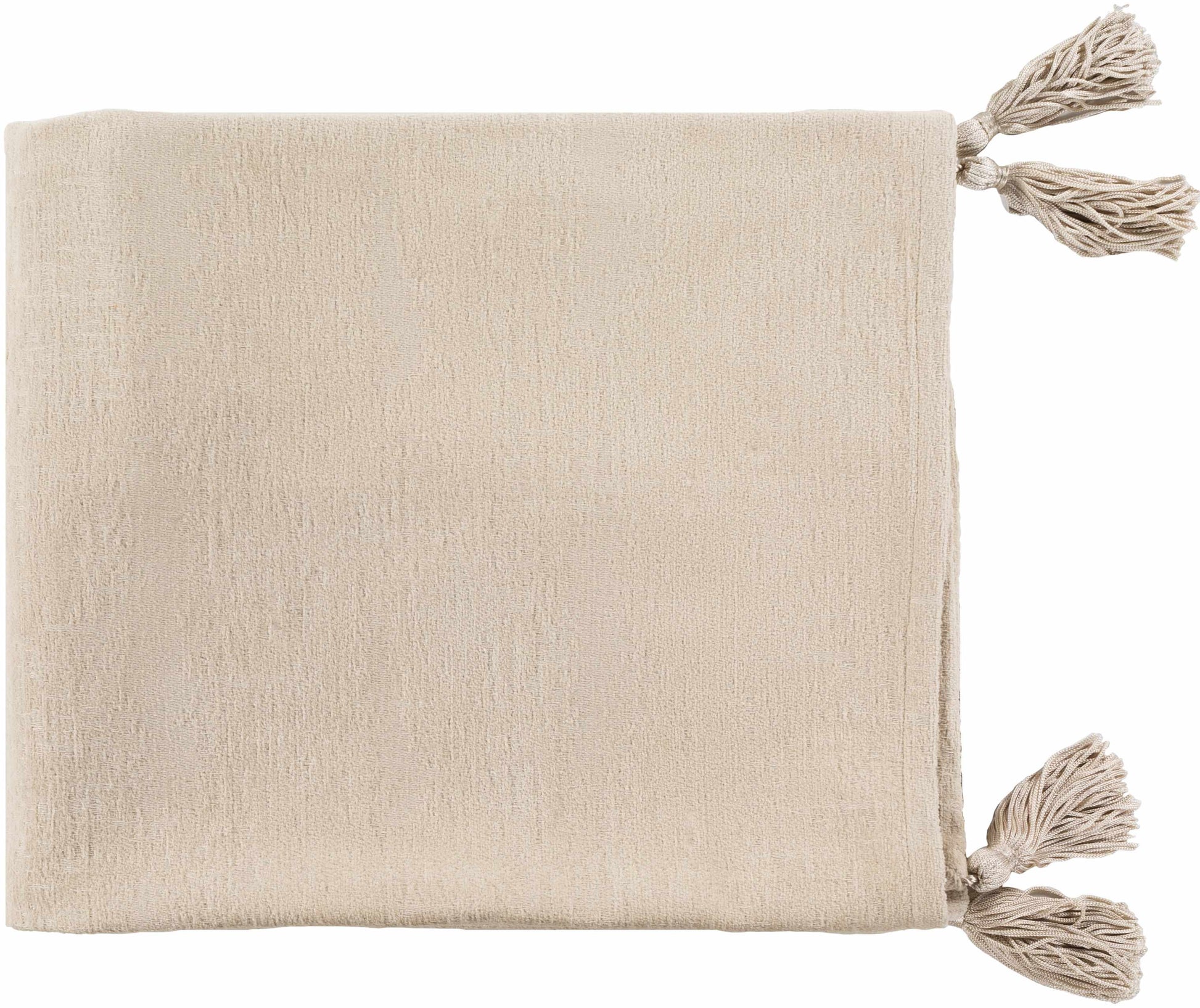 Beige Cotton Throw Blanket-1