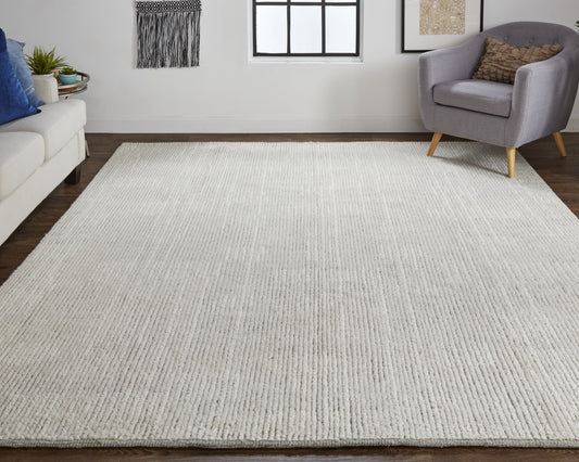 Alford Modern Solid - Ivory/Tan Area Rug-1