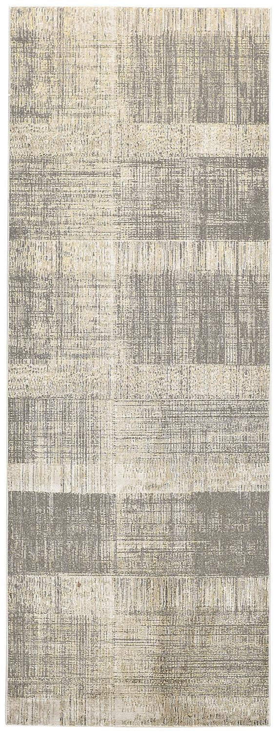 Aura Modern Abstract - Gray/Ivory Area Rug-5