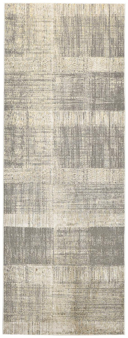 Aura Modern Abstract - Gray/Ivory Area Rug-5