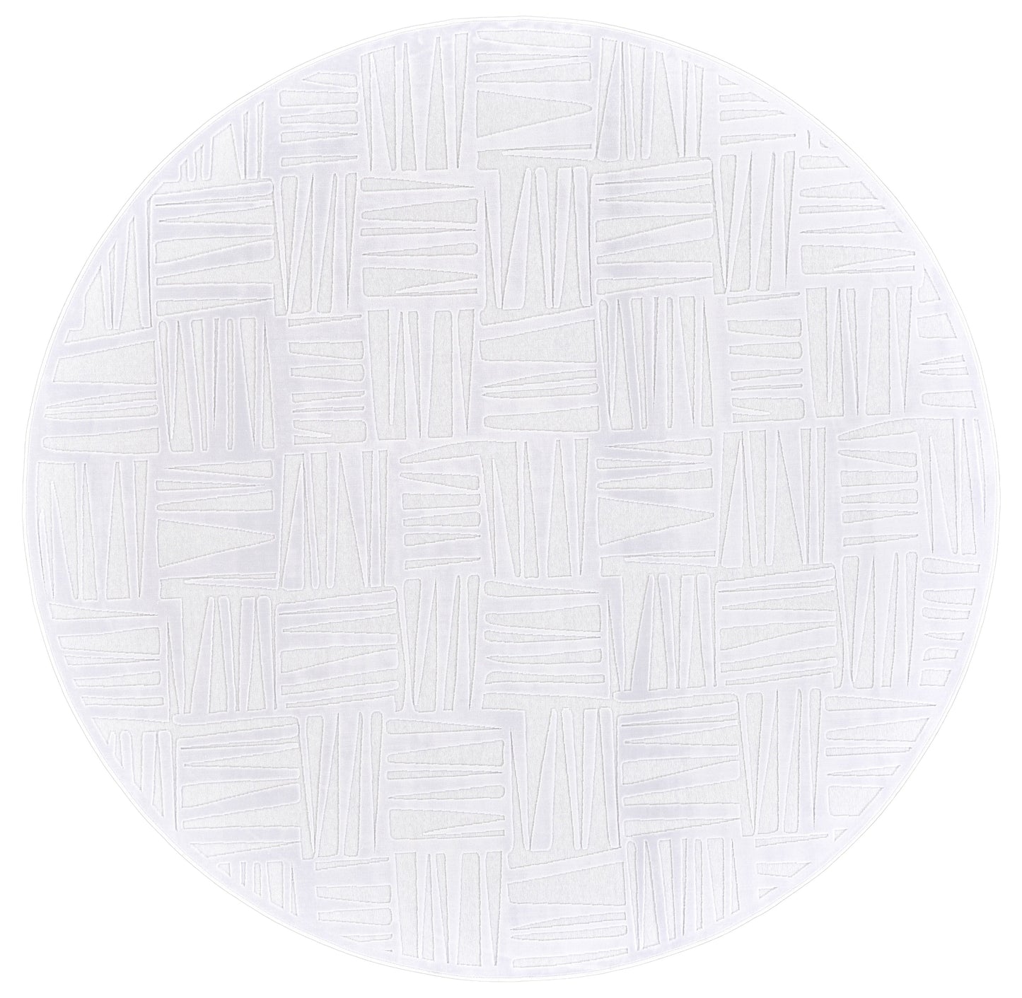 Saphir Mira Modern Geometric - White - Clearance-1