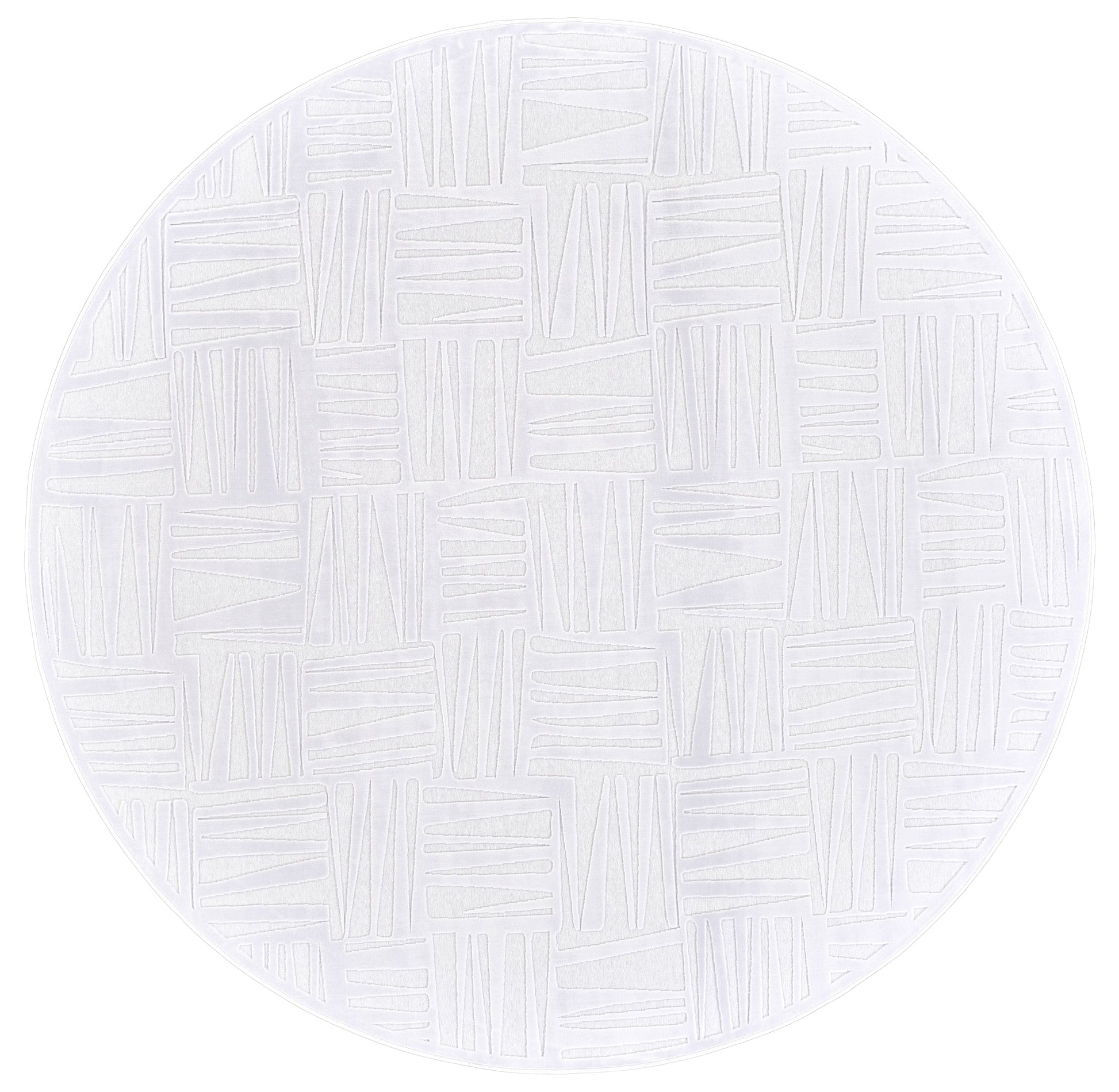 Saphir Mira Modern Geometric - White - Clearance-1